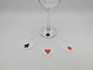 Wine Charm Set - Playing Card Suits