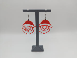 Earrings - Santa Face